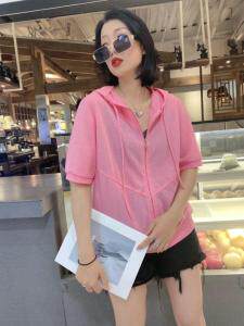 现货带帽休闲开衫卫衣，女装卫衣/绒衫，悠奈尔