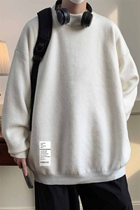 控68半高领毛衣男士大码针织衫男毛线衣男 M18045-P45 加绒款-P65图片