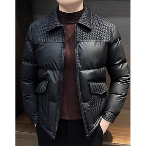冬季翻领棉衣外套保暖拼接麦穗休闲棉夹克痞帅棉服男 M618图片