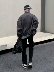 秋季黑色牛仔裤男宽松直筒弹力街头潮牌牛仔长裤NZ2003-p40，男装牛仔裤，星座1001-1