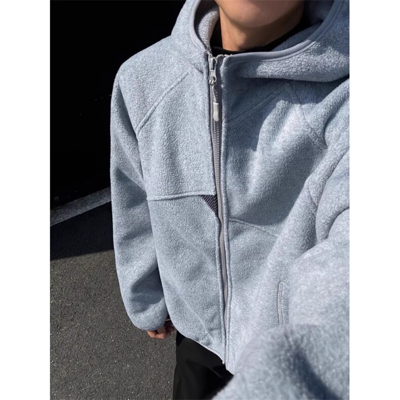 美式复古cleanfit针织毛衣男女宽松休闲拉链开衫连帽外套,男装针织衫/毛衣,四季星座505