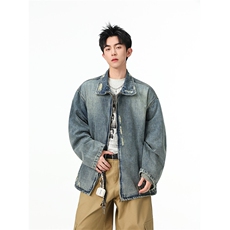 水洗牛仔外套男款春美式痞帅上衣服宽松休闲工装夹克JK1325-P90，男装工装外套，星座1103-3