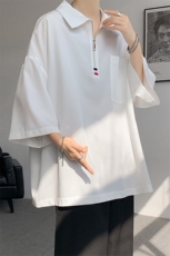 10050-特p25控48高克重冰丝面料新款T恤港风大码男装垂感佳，男装T恤，电商A059