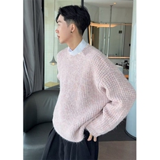 【005】纯色圆领毛衣男新款针织衫内搭可外穿打底A079-M88-P4，男装T恤，电商A079