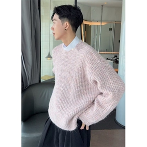 【005】 纯色圆领毛衣男新款针织衫内搭可外穿打底 A079-M88-P4图片