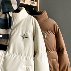 2025冬季新款灯芯绒棉衣星星贴标面包服A316-1-Y111P115控148，男装棉衣，星座906（原电商a316-1）