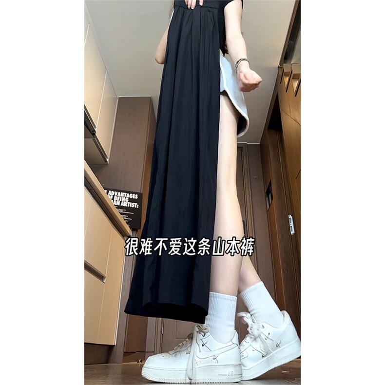 主推供视频~山本裤情侣夏季阔腿冰丝裤A458特P30控55,男装休闲裤,电商A309