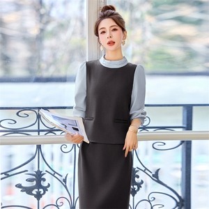 气质女神范高端套装女2026春新款韩系高级感穿搭阔腿裤职场两件套图片