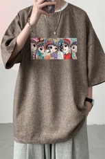 风复古亚麻短袖男棉麻t恤男半袖ZT71250-P35，男装T恤，电商A040