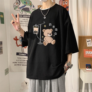 Q11194-P30 春夏季七分袖t恤男大码五分袖男短袖中袖图片