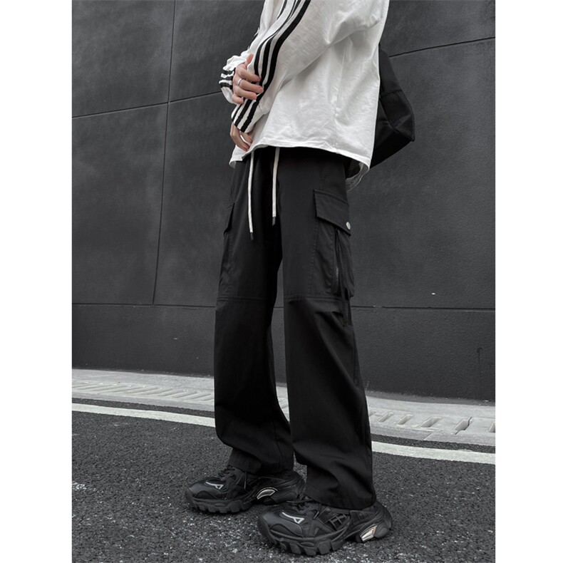2025春季新款美式ins机能高街裤子冲锋直筒工装裤男882-P45图片