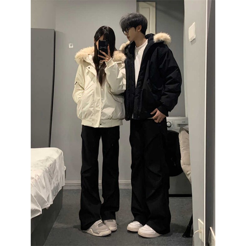 现货在仓！美式情侣派克服毛领棉服连帽外套1005-CHYWT10-P118,男装棉衣,星座1005
