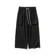 夏季大码风棉麻亚麻休闲哈伦透气直筒阔腿裤工装潮K132/P75，男装工装外套，钱塘713