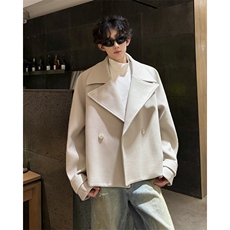 加棉加厚毛呢大衣宽松显瘦外套潮504-F31-P85控128(加棉P95控138)，男装毛呢大衣，星座504