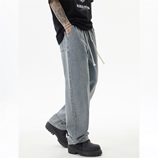 现货M-3XLK819特P48抖音男女宽松直筒休闲牛仔裤，男装牛仔裤，电商B327