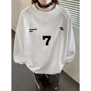 主推 美式复古绣花学院风球衣中性卫衣宽松外套男女 H981 P58图片