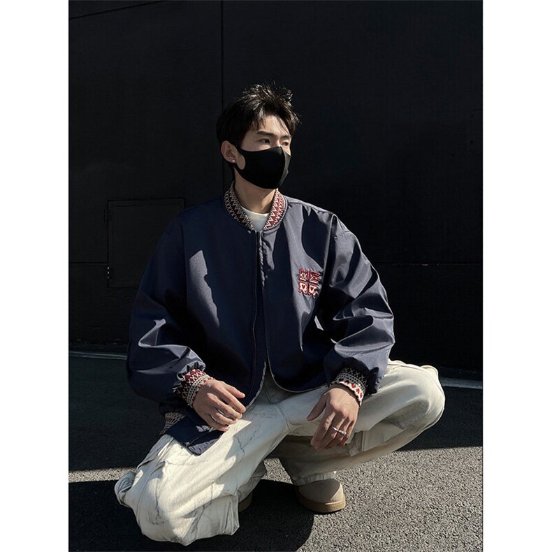 民主风提花拼接飞行夹克棒球服男xh94-特60,男装夹克,电商B367