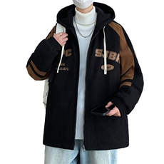 男青年休闲工装加绒夹克加绒加厚夹克棉服保暖外套LH6895-P100，男装夹克，星座1105-3