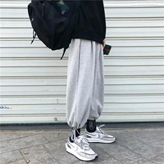 ins潮牌运动卫裤男韩版宽松百搭束脚裤bf港风学生休闲裤子K17-P35，男装休闲裤，星座1008-1