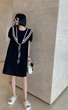 夏季新款假两件披肩欧范洋气连衣裙，女装连衣裙，L·H·X