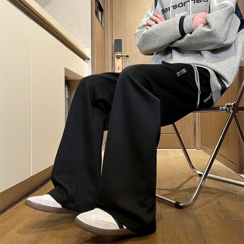XZ616春季重磅美式复古百搭绑带格子拼接休闲长裤K26004特P35,男装休闲裤,星座512A（原616）