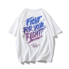 白底夏季潮牌日系青少年情侣半袖创意印花纯棉短袖T恤男1166-P25，男装T恤，电商A441