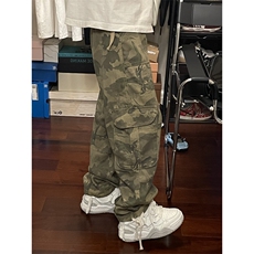 【有货】迷彩工装裤男大口袋裤子直筒阔腿休闲裤MCK01PP-特P55，男装休闲裤，星座1007（原301D）
