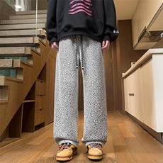 抖音秋冬纹理休闲裤重磅拖地裤WK2068常规特P45加绒特P55，男装休闲裤，电商B220