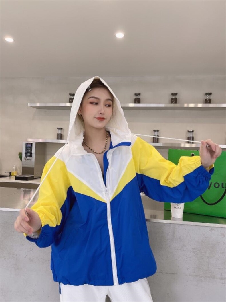 春季新款撞色防晒服，女装，卡希·米