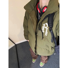 抖音品质美式潮流字母印花高街INS宽松棉服JK23544特批65控108，男装棉衣，星座605(原A050)