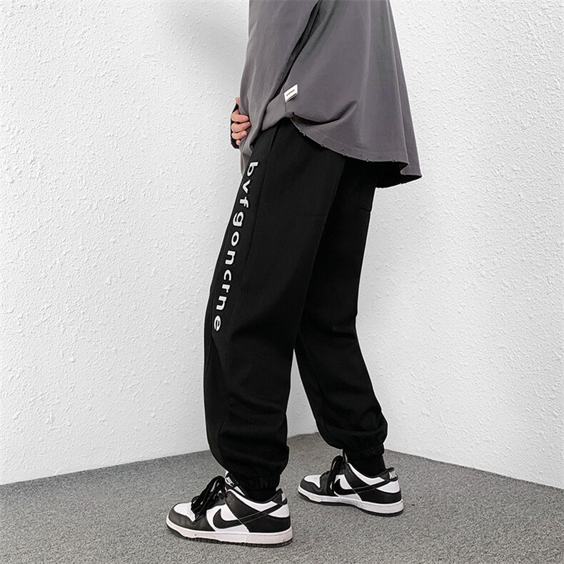 港风抖音大码休闲裤卫裤钢印束脚裤长裤A014-DY2126-P60,男装休闲裤,电商A014