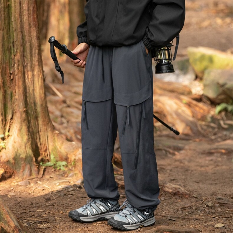 户外徒步登山裤防水冲锋裤男款春季宽松直筒工装裤子 K3508 特P50图片