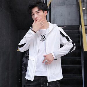 2021春夏薄外套百搭防晒服男潮流韩版夏季连帽防晒衣F918图片