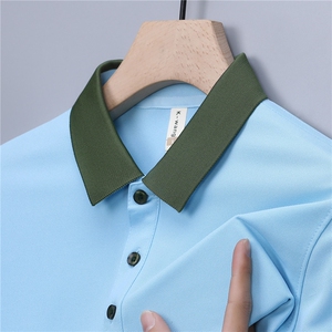 2025春夏新款拼色POLO团服工作服定制 S-6XL印刷刺绣团服L-205P25图片