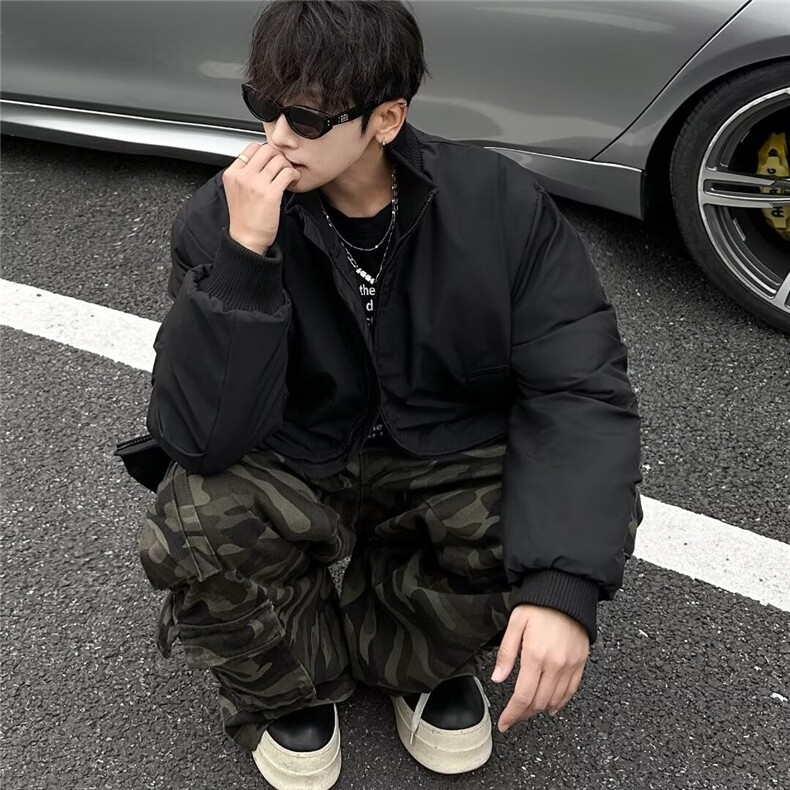 美式复古百搭外套男秋冬小众潮牌设计感痞帅夹克棉服潮MF293-P100,男装夹克,星座412-2