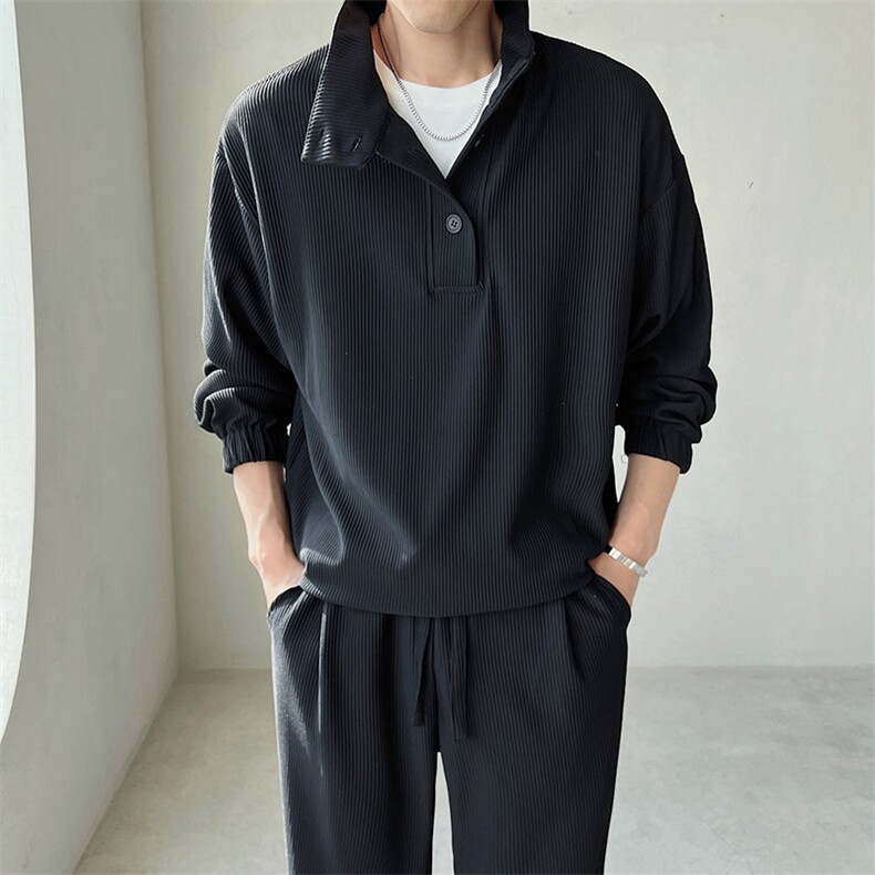 轻熟风简约立领休闲时尚套装男女同款情侣装TZ22/P100特控139，男装休闲套装，电商A243