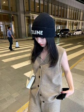 韩版宽松慵懒风时尚羊绒马甲背心时尚潮流，女装马甲，五色羊羊绒