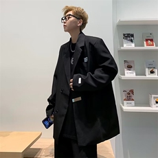 休闲西服秋季百搭设计感外套街头风韩版英伦风不锁边西装WX18-P68，男装西服，星座1109-3