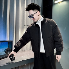 冬季新款男士立领棉衣男潮流简约菱格棉服外套MY8602-P148，男装棉衣，电商A368