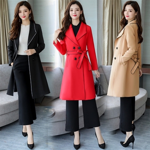 风衣纯色排扣排扣POLO领2023年春季长袖中长款口袋2023年秋季,女装风衣,芭米依尚