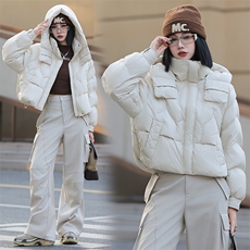 现货2024年冬季羽绒服女超好看新款今年流行显瘦洋气90白鸭绒外套，女装羽绒服，琦鑫阁（原依鑫阁）