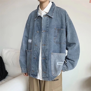 潮流夹克潮男春季牛仔外套W93P55图片