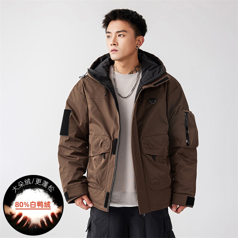 新标80重磅冬季工装羽绒服保暖潮外套冲锋衣A436-973-特P198,男装夹克,电商A436