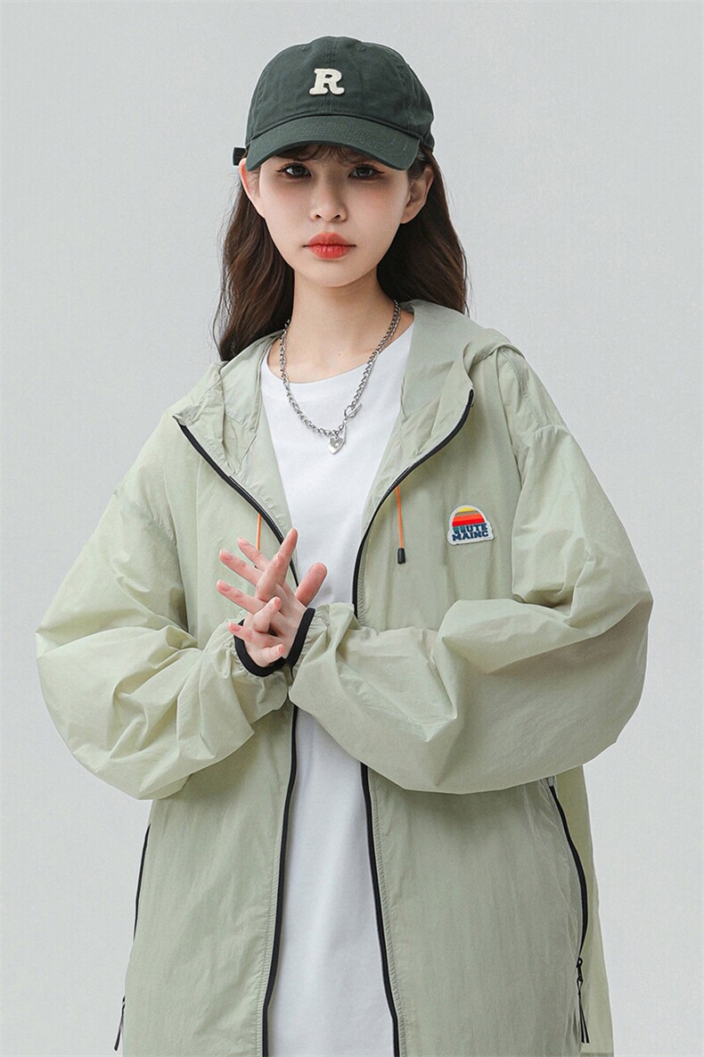 1中性无影墙撞色彩虹硅胶点缀大码M-5XL潮牌防晒服FS77001P65控88,男装夹克,星座226-2