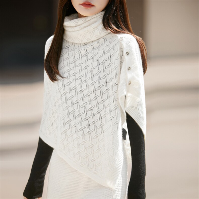 2025年秋季时尚百搭通勤简约休闲双股镂空披肩，披肩，大美人高端店