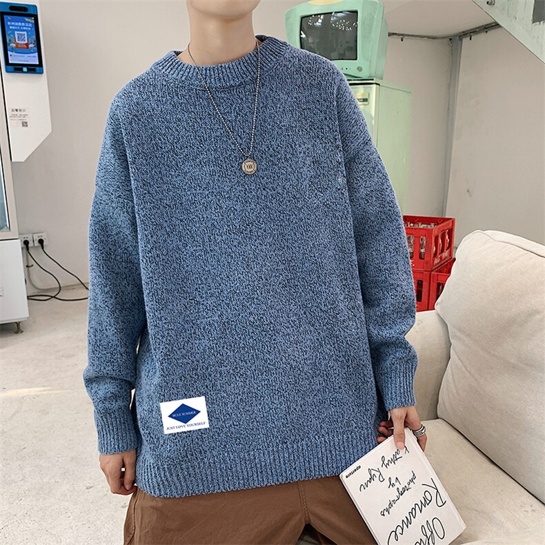 M19061-P45加绒款-P65加厚加绒毛衣男大码毛线衣男针织衫男线衫,男装针织衫/毛衣,电商A040