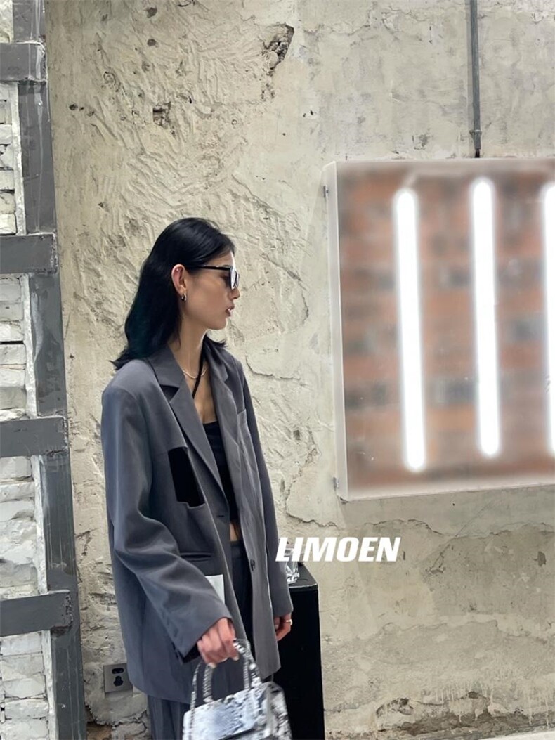 3150方洞拼色西装满满设计感，女装西装，mm+ 里墨恩