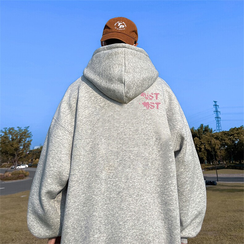 抖音得物供货可提供视频春装重磅美式宽松连帽卫衣DL2401,男装卫衣,电商A486-1