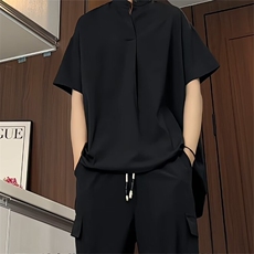 C2027/P30夏季男士立领衬衫男宽松大码短袖衬衣男装上衣，男装衬衫，电商A141