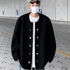 春秋重磅小香风加厚针织开衫宽松高级感小众拉链毛衣外套潮，男装针织衫/毛衣，星座716-3